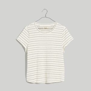 NWT Madewell Smocked Shrunken Shirttail Tee